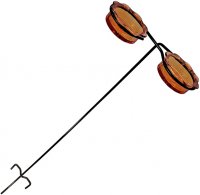 (image for) JCPPLWD Orange Glass Double Dish Step In Pole