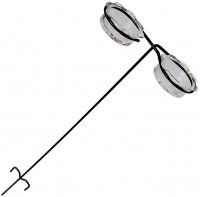 (image for) CLFPLWD Clear Glass Double Dish Step In Pole
