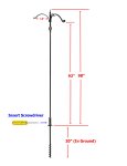 (image for) FP5TLM3B - 3 Arm "Premium" Bird Feeder Pole Set - USA