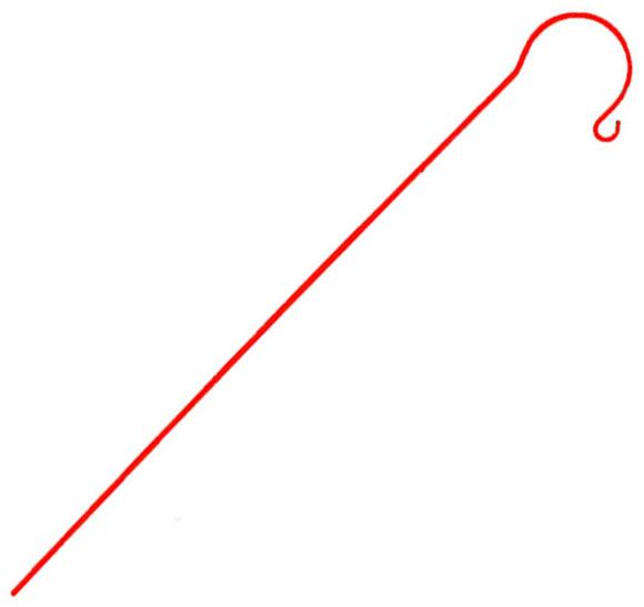 (image for) HP65R - Hummingbird Feeder Pole - RED