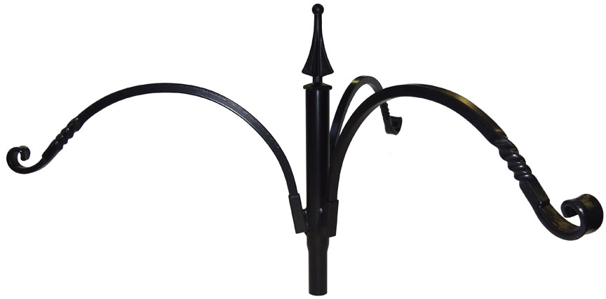 (image for) LMTRIO - Decorative Hand Forged 3 Arm Pole Top Hanger