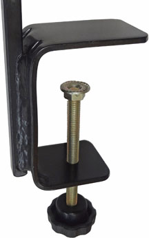 RT2CL - Wrought Iron Clamp-On Single Arm Deck Hanger - Click Image to Close